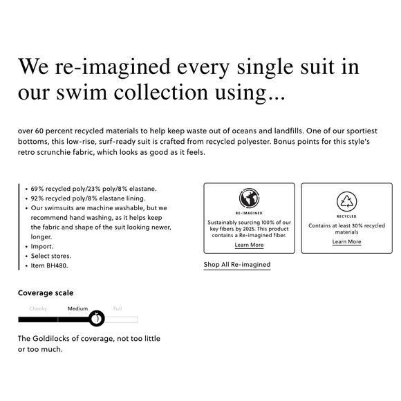 2/$15 NWT J. Crew Scrunchie Hipster Bikini Bottom Black Low-Rise Plus Size 2X - Picture 9 of 10